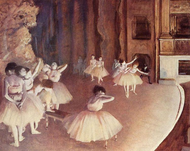 Edgar Degas Generalprobe des Balletts auf der Buhne china oil painting image